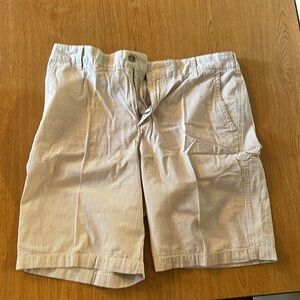Like-New Condition pinstripe white 36 chaps shorts